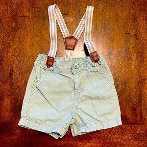 Baby b’gosh short with suspenders